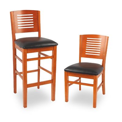Wood Bar Stool for Restaurant Kitchen Dining Room Chair in Nature Popular Colors Bar Furniture