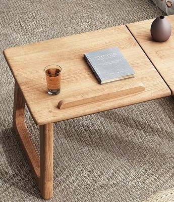 Customize Wooden Side Table for Learning and Living Room Furniture without Folded in Natural Color