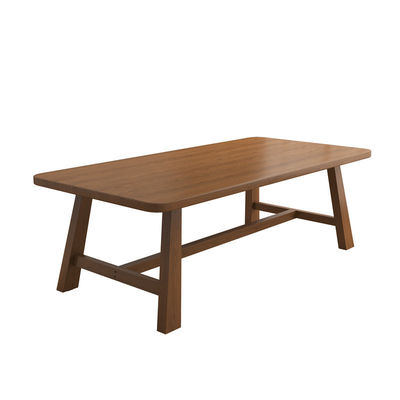 Solid Wood Frame Modern Nordic Rectangular Dining Table for Restaurant Hotel