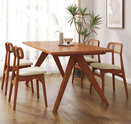 Nordic Direct Home Furniture Solid Wood Rectangular Dining Table for Functional Dining Space
