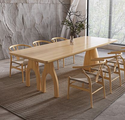 Customized Modern Design Rectangle Natural Solid Wood Table for Event Furniture
