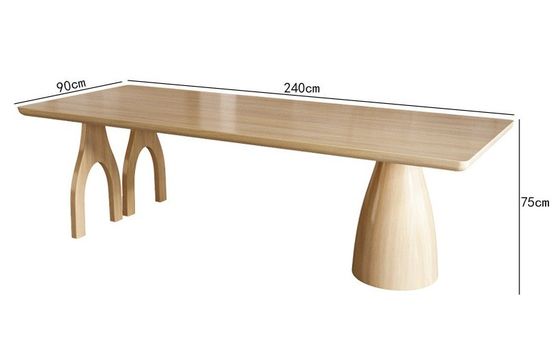 Customized Modern Design Rectangle Natural Solid Wood Table for Event Furniture