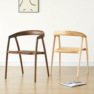 Mail Packing Dining Chair Design for Restaurant Hotel Furniture Solid Wood Modern Walnut Color Size W57*D53*H77CM
