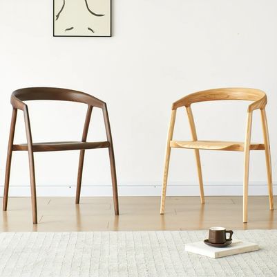 Mail Packing Dining Chair Design for Restaurant Hotel Furniture Solid Wood Modern Walnut Color Size W57*D53*H77CM