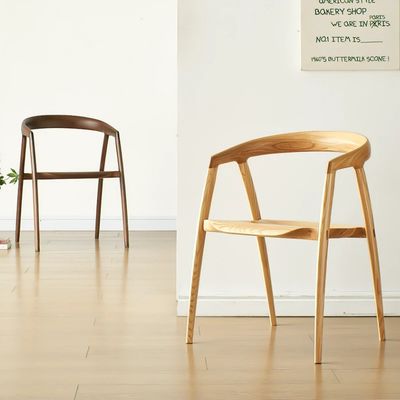 Mail Packing Dining Chair Design for Restaurant Hotel Furniture Solid Wood Modern Walnut Color Size W57*D53*H77CM
