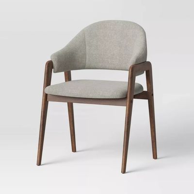 Home Furniture Top Quantity Modern Fabric Wood Armrest Chair for Hotel and Dining in Restaurant