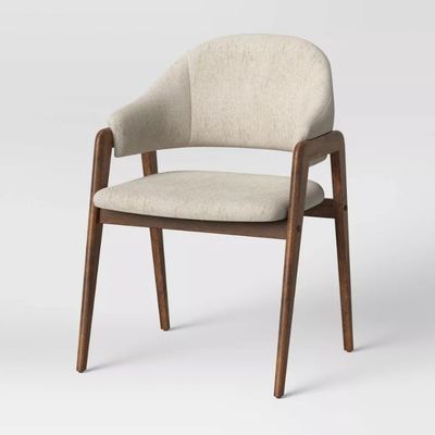 Home Furniture Top Quantity Modern Fabric Wood Armrest Chair for Hotel and Dining in Restaurant