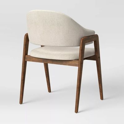 Home Furniture Top Quantity Modern Fabric Wood Armrest Chair for Hotel and Dining in Restaurant