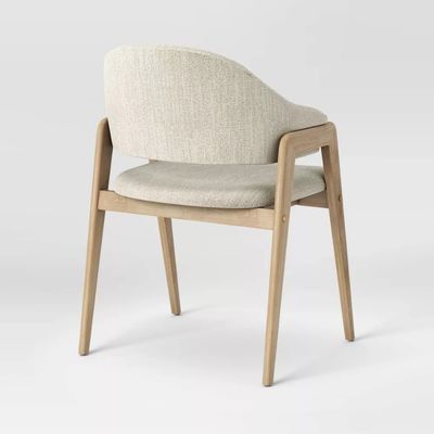 Home Furniture Top Quantity Modern Fabric Wood Armrest Chair for Hotel and Dining in Restaurant