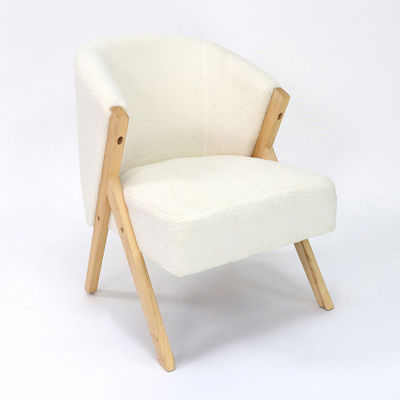 Living Room Design W58*D68*H78CM Nordic Lounge Leisure Wood Sofa Chair for OEM Service Accepted