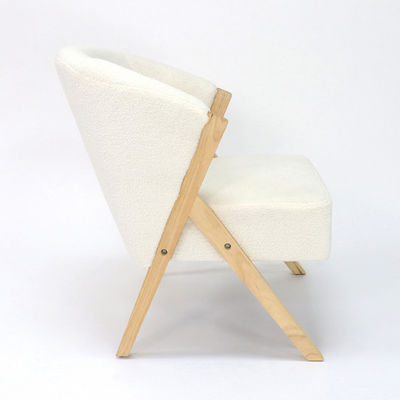 Living Room Design W58*D68*H78CM Nordic Lounge Leisure Wood Sofa Chair for OEM Service Accepted