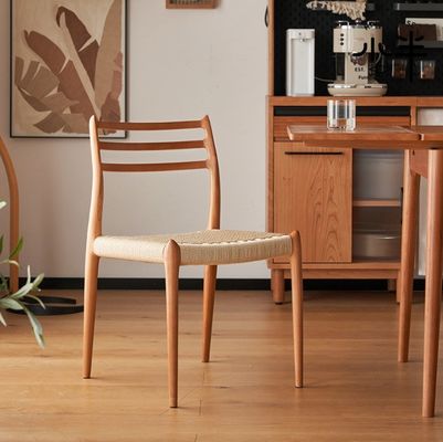 Modern Design Solid Wood Dining Chair with Woven Paper Cord and Nitrolacquer Finish within Your Budget
