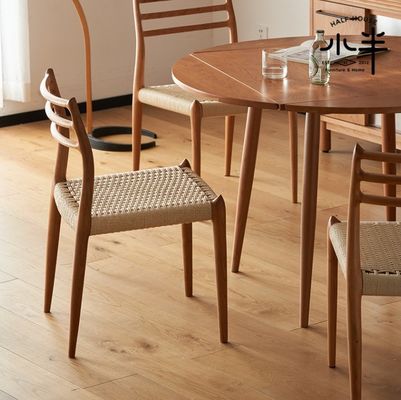 Modern Design Solid Wood Dining Chair with Woven Paper Cord and Nitrolacquer Finish within Your Budget