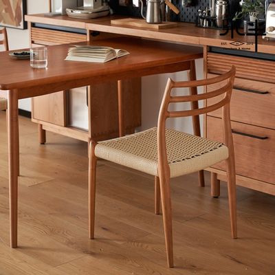 Modern Design Solid Wood Dining Chair with Woven Paper Cord and Nitrolacquer Finish within Your Budget