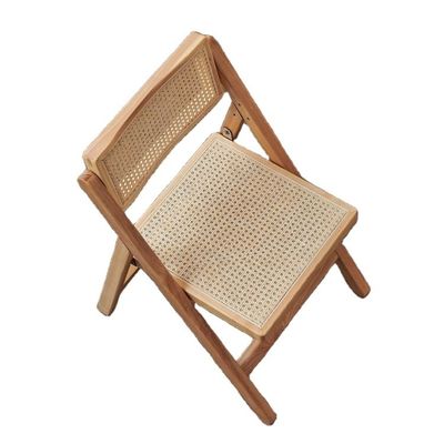 Rattan Seat and Back Wooden Chair for Modern Home Dining in Customized Colors