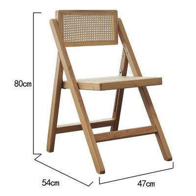 Rattan Seat and Back Wooden Chair for Modern Home Dining in Customized Colors