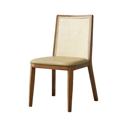 Nature Modern Wood Dining Arm Chair with Rattan in Popular Colors