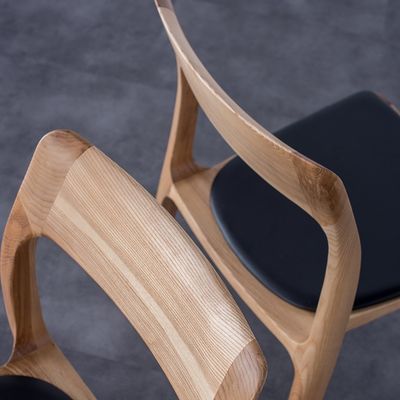Nordic Stackable Wood Dining Chair for Hotel Restaurant General Home Furniture Mail Packing N