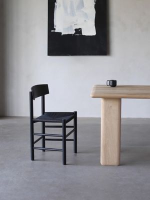 2023 Modern Wood Woven Cord Oak Chair for Home Furniture in Restaurant Hotel Cafes Simple Concise General Solid