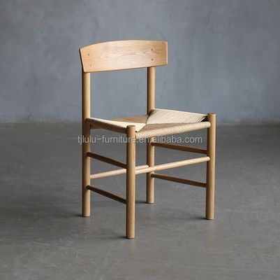 Solid Wood Low Round Back Dining Chair Rattan Chair with Modern and Traditional Design Concept