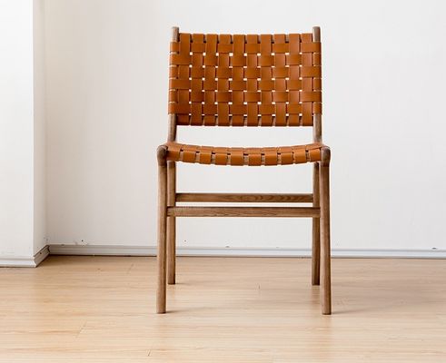Mail Packing N Modern PU Leather Seat and Back Wooden Dining Chair with/without Armrest