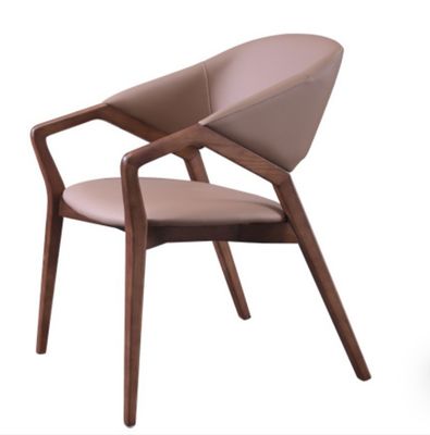 2023 Design Modern Solid Wood PU Leather Dining Room Restaurant Chair for Home Furniture General NO Folded