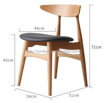 Customized Colors Solid Wood Round Back Nordic Dining Chair for Hotel Restaurant Banquet and Home in Modern Classic Style