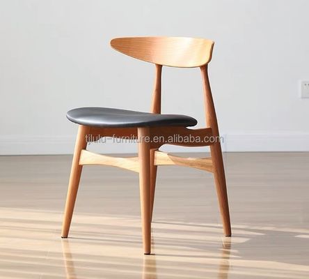 Customized Colors Solid Wood Round Back Nordic Dining Chair for Hotel Restaurant Banquet and Home in Modern Classic Style