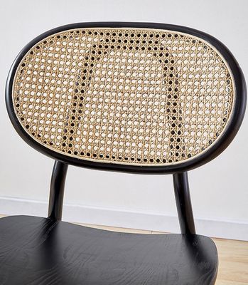 Modern Design Ash Wood Frame Rattan Dining Chair for Restaurant Furnishings