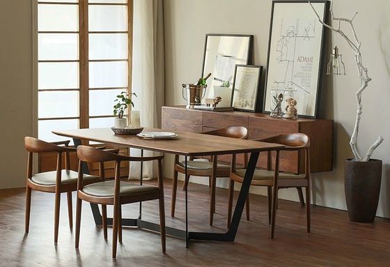 PU Leather Seat Wooden Dining Chair W61*D55*H76CM for Modern Nordic Design Restaurants in 2023