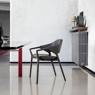 Nordic Design Modern Solid Wood Leather Dining Room Restaurant Chair in White/Black/Red Wine/Red for Sturdy Seating 2023