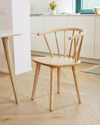 Modern Wooden Solid Wood Dining Windsor Chair W35*D37*H77CM for Dinning Space Optimization
