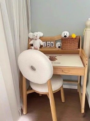 Dining Room Furniture Solid Wood Lamb Wool Doughnut Chair for Modern Dining in Nordic Design at Restaurants and Cafes