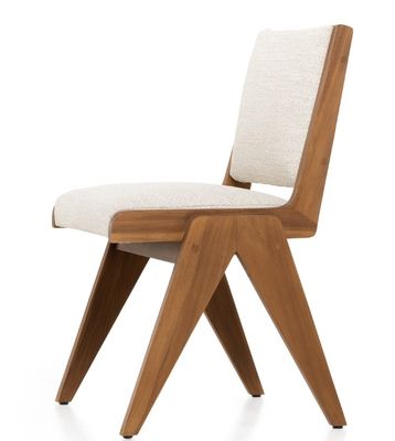 Modern Fabric Wood Upholstered Solid Wood Dining Chair For Restaurant Hotel General Home Furniture