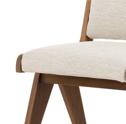 Modern Fabric Wood Upholstered Solid Wood Dining Chair For Restaurant Hotel General Home Furniture