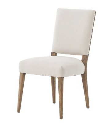 Restaurant Hotel Solid Wood Dining Chair with Nitrolacquer Finish and Modern Fabric Upholstery