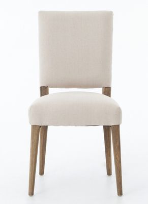 Restaurant Hotel Solid Wood Dining Chair with Nitrolacquer Finish and Modern Fabric Upholstery