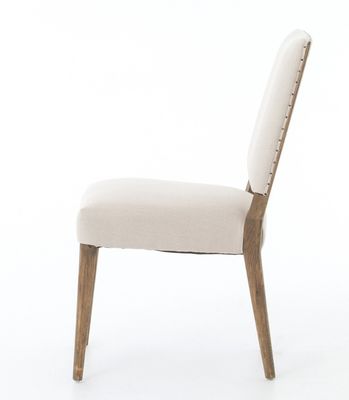 Restaurant Hotel Solid Wood Dining Chair with Nitrolacquer Finish and Modern Fabric Upholstery