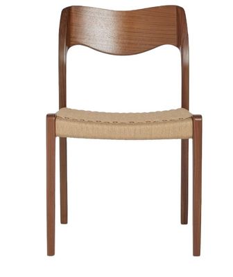 Living Room Furniture Hand Woven Cord Dining Chair in Walnut Color with Solid Wood Frame
