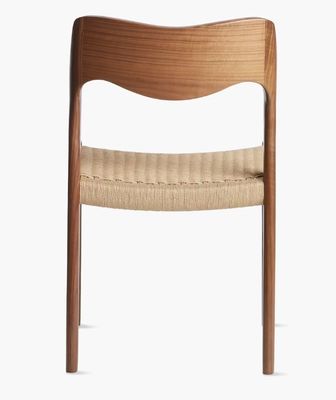 Living Room Furniture Hand Woven Cord Dining Chair in Walnut Color with Solid Wood Frame