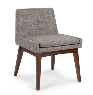 Mail Packing Nordic Modern Wood Structure Fabric Dining Chair For Restaurant Hotel Rubber Wood Frame