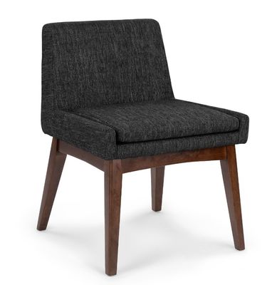 Mail Packing Nordic Modern Wood Structure Fabric Dining Chair For Restaurant Hotel Rubber Wood Frame