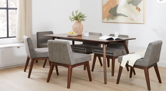Mail Packing Nordic Modern Wood Structure Fabric Dining Chair For Restaurant Hotel Rubber Wood Frame