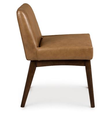 Restaurant Dining Chair W57*D57*H76CM with Solid Wood Frame and PU Leather Upholstery in Nordic Modern Style