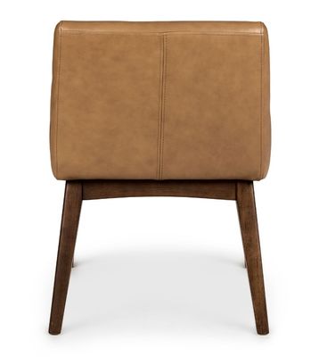 Restaurant Dining Chair W57*D57*H76CM with Solid Wood Frame and PU Leather Upholstery in Nordic Modern Style
