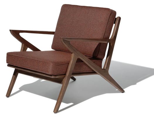 Living Room Chair Modern Fabric Wooden Sofa Chair Leisure Lounge Solid Wood Chair W59*D59*H57CM