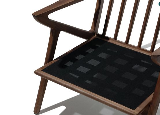 Living Room Chair Modern Fabric Wooden Sofa Chair Leisure Lounge Solid Wood Chair W59*D59*H57CM