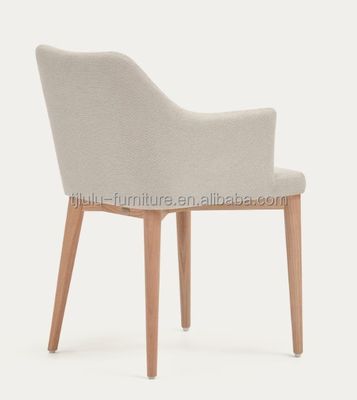 Wooden Nordic Fabric Lined Dining Chairs Minimalist Kitchen Room Furniture with Customized Colors and Luxury Nordic Design