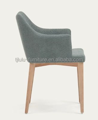 Wooden Nordic Fabric Lined Dining Chairs Minimalist Kitchen Room Furniture with Customized Colors and Luxury Nordic Design