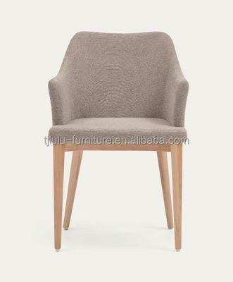 Wooden Nordic Fabric Lined Dining Chairs Minimalist Kitchen Room Furniture with Customized Colors and Luxury Nordic Design
